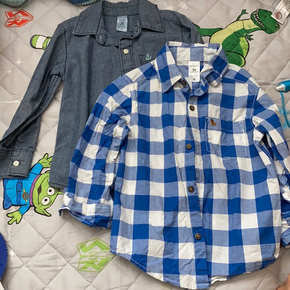 Toddler boy button down shirts bundle
